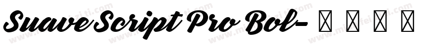 Suave Script Pro Bol字体转换